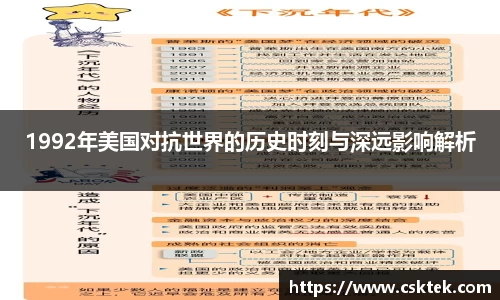 1992年美国对抗世界的历史时刻与深远影响解析